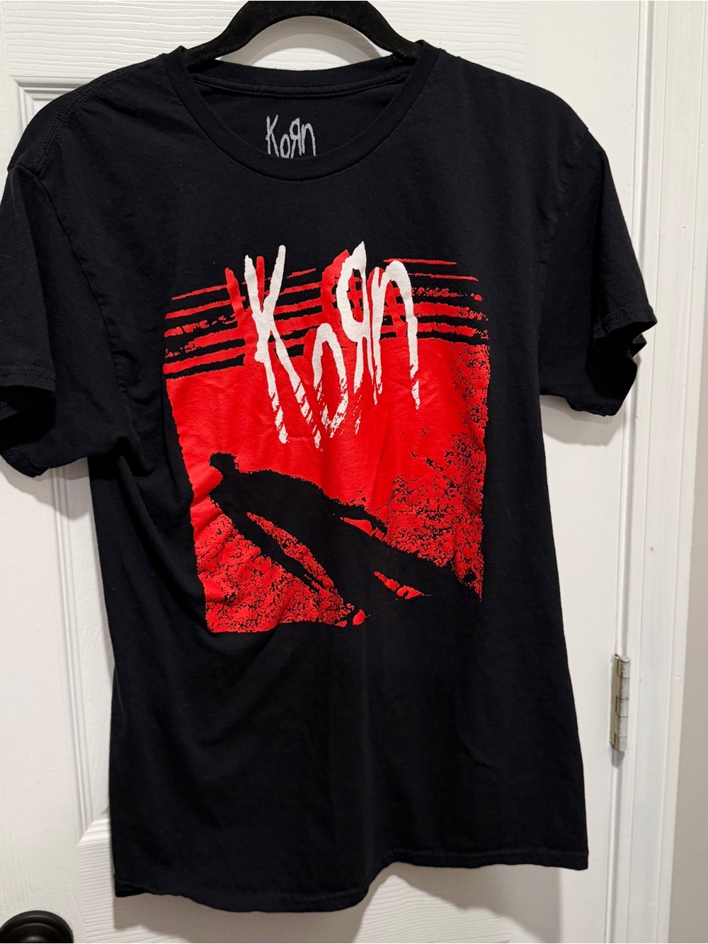 Korn Band T-Shirt Men’s Medium Black Graphic Tee Nu Metal Rock Concert Shirt